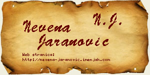 Nevena Jaranović vizit kartica